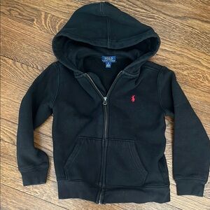 Polo Ralph Lauren Black Hoodie with Red Logo